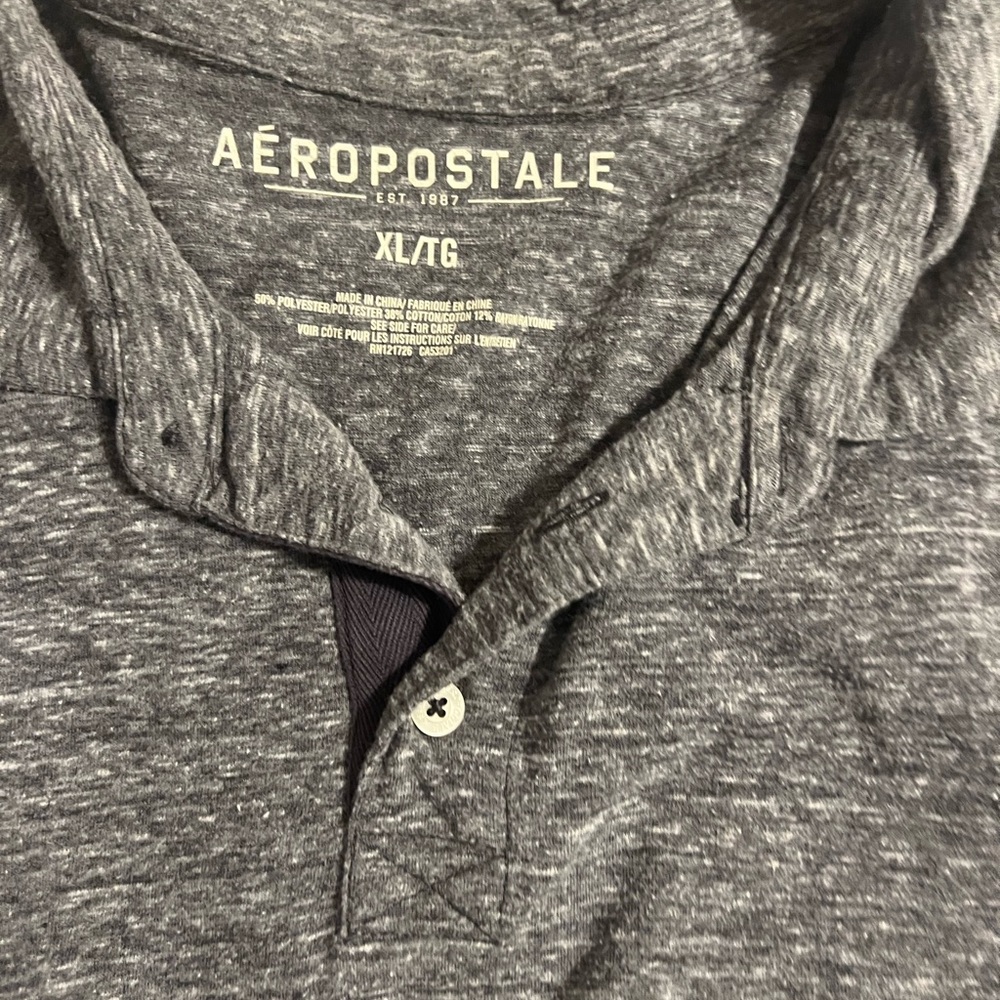 Aeropostale Gray Polo Shirt Casual Comfort
